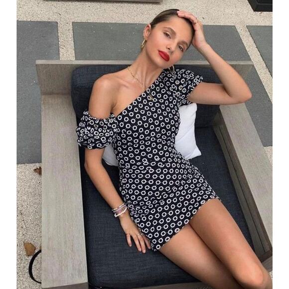 Lovers & Friends Evan Black and White Circle Mini Dress - Picture 9 of 11